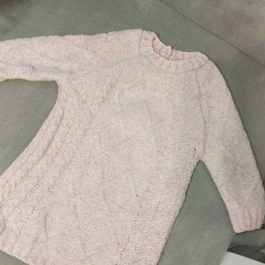 Plush pink sweater